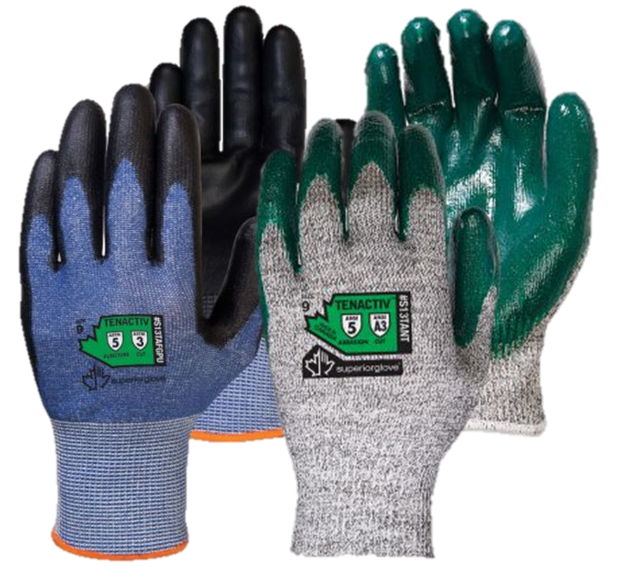 ANSI Rated Abrasion-Resistant Industrial Work Safety Gloves